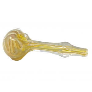 5" Silver Fumed Tangled Ribbon Multi Marble Hand Pipe (Pack of 2) - [DJ604]